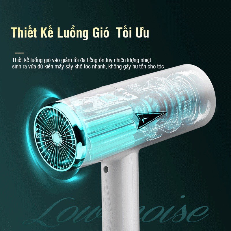 Máy sấy tóc tạo kiểu 2 chiều nóng lạnh công suất lớn 2800W