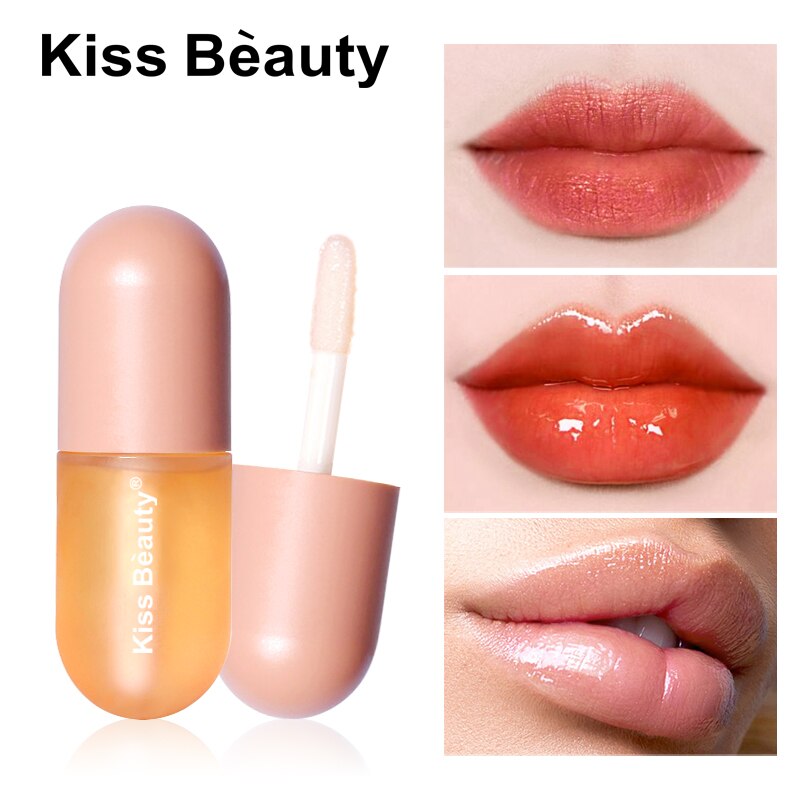 [Hàng mới về] Son bóng dạng lỏng KISS BEAUTY làm căng mọng môi không màu hương trái cây quyến rũ | BigBuy360 - bigbuy360.vn