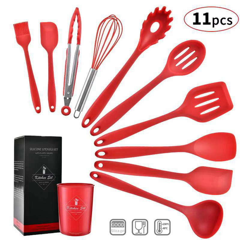 Set 10 dụng cụ bằng silicon chống dính cho nhà bếp