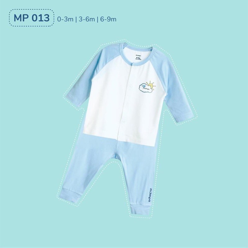 Bộ quần áo dài sơ sinh sợi tre Mompa