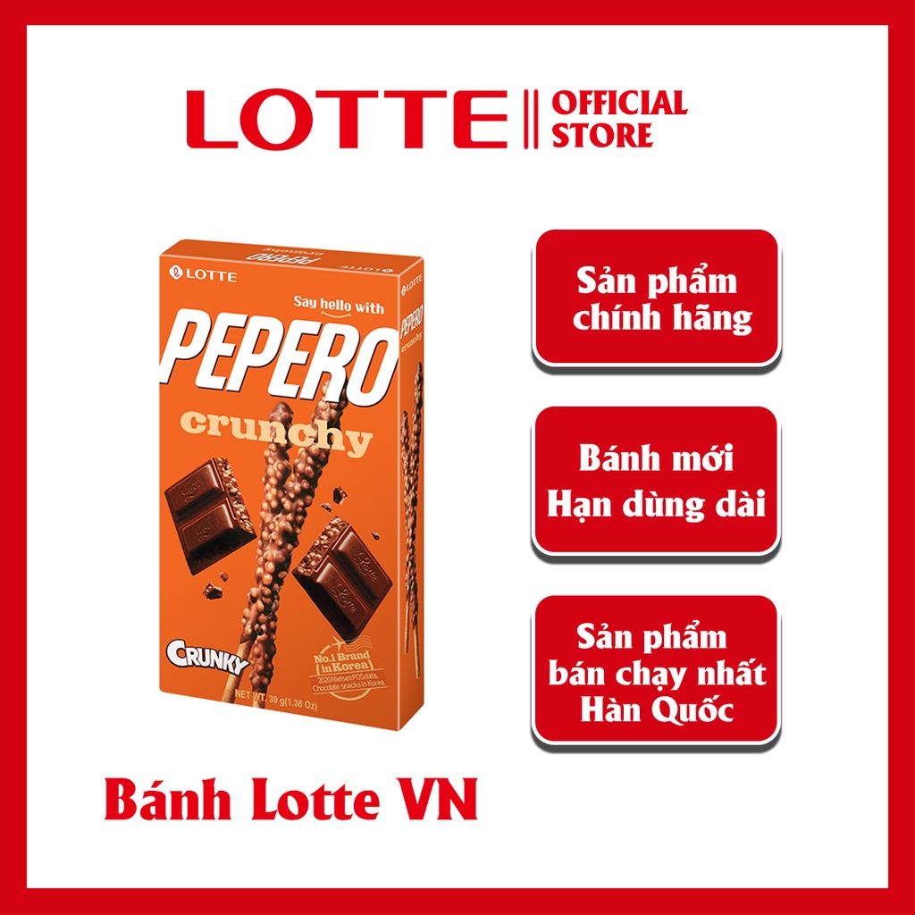 Bánh que Lotte Pepero Crunky