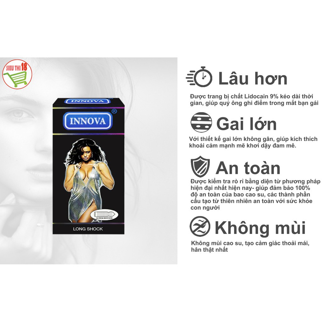 [CHÍNH HÃNG] BCS Inova 4 in 1 , BCS Gai Lớn, Kéo Dài Thời Gian, Chống Xuất Tinh Sớm