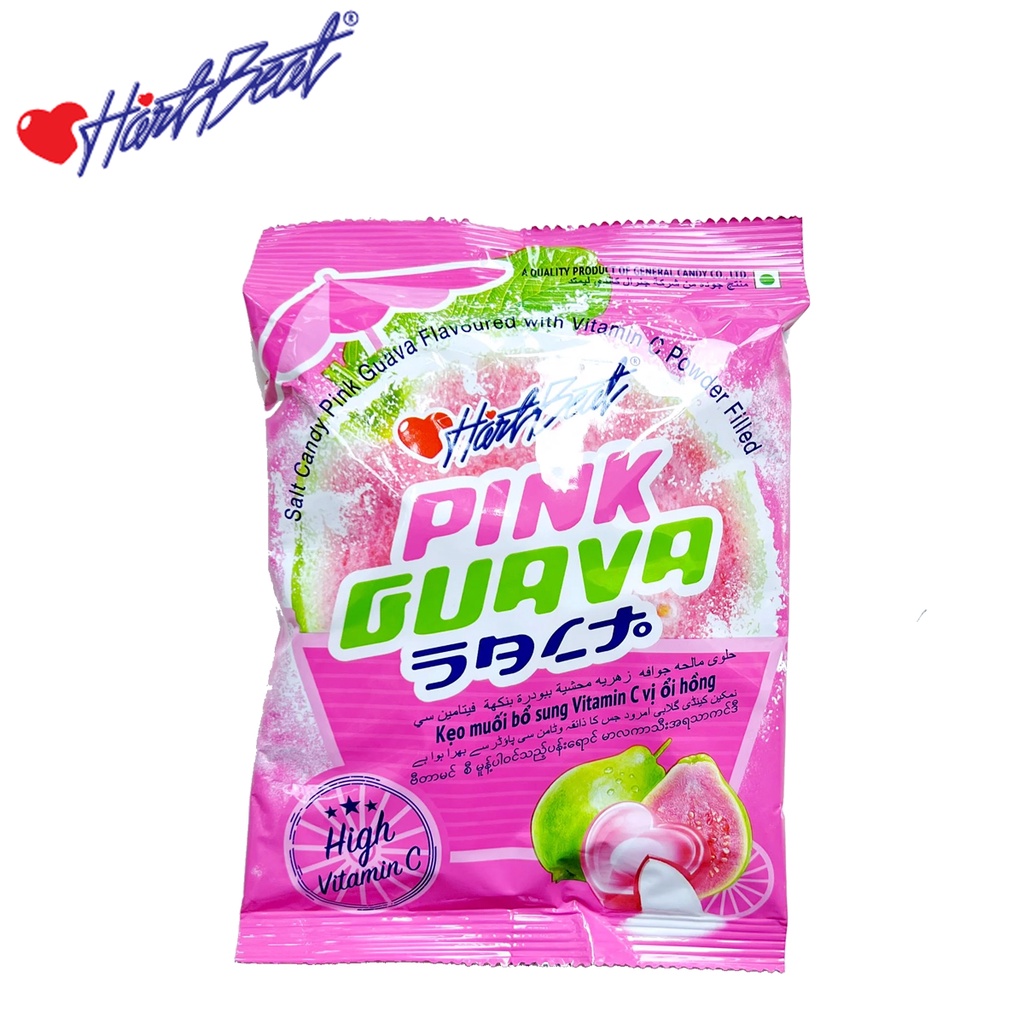 KẸO ỔI HỒNG MUỐI PINK GUAVA SALT CANDY HARTBEAT THÁI LAN 120 GRAM