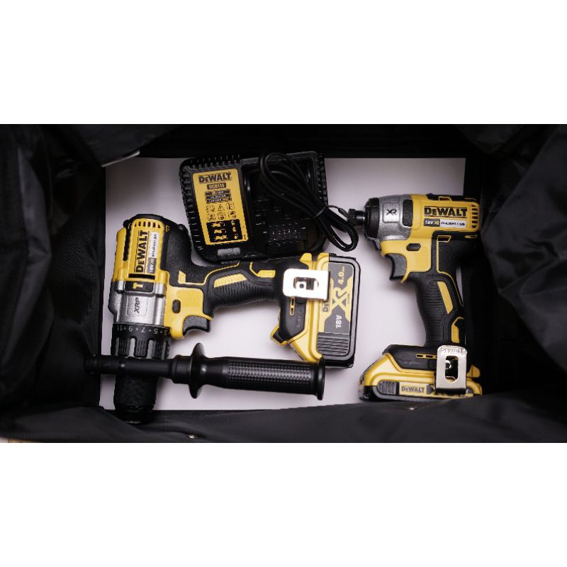 DMTT Combo Dewalt DCD996 + DCF887 + 1 Pin 2Ah + 1 Pin 4ah+  Sạc 115 + Túi