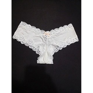 TH30263  Quần lót nữ lụa phối ren Victoria's secret trắng