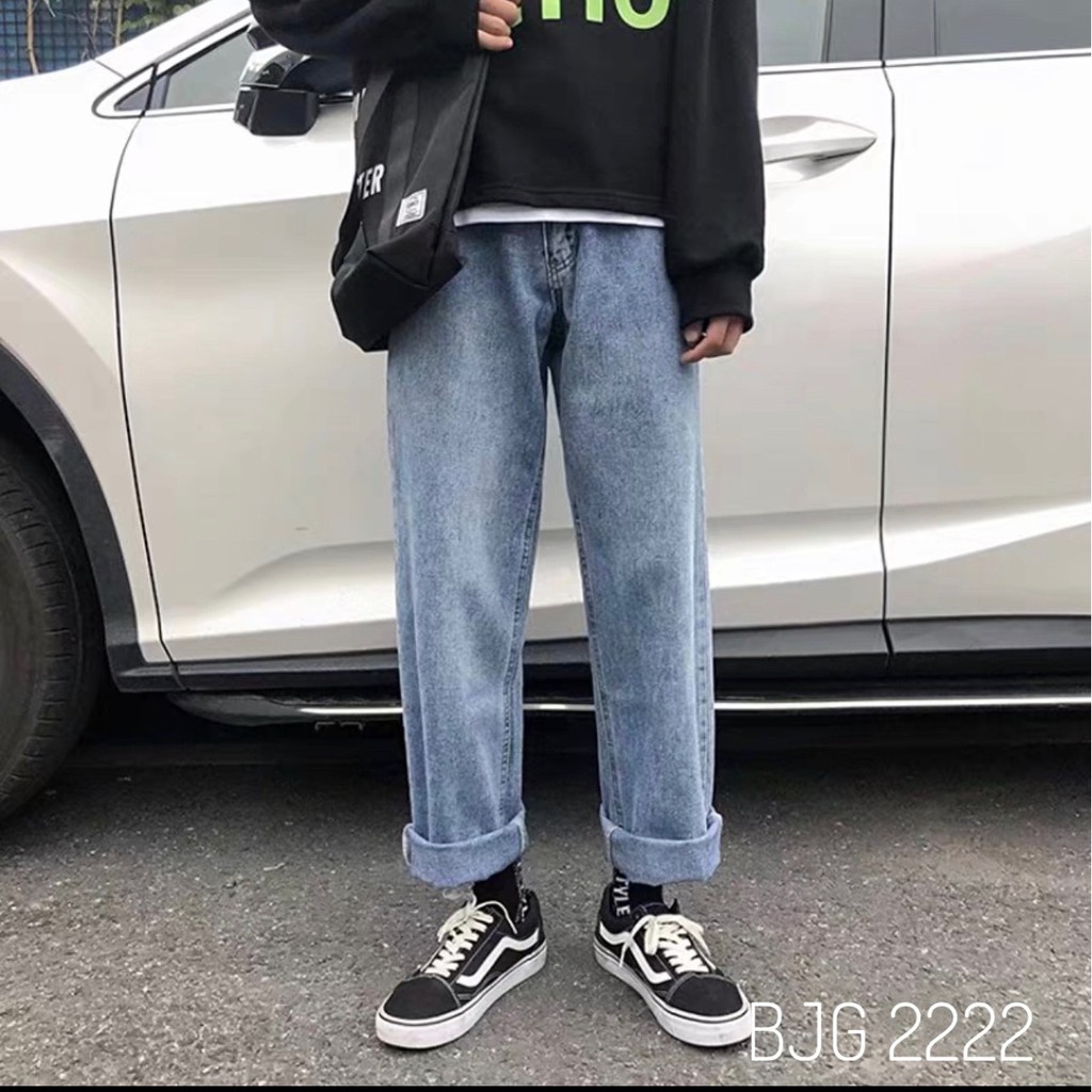 Quần jean nam hàn quốc quần baggy jeans UNISEX cao cấp kun shop 1 | BigBuy360 - bigbuy360.vn