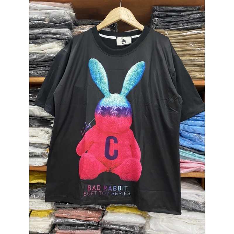 áo thun in 3D form rộng siêu hot áo in thỏ