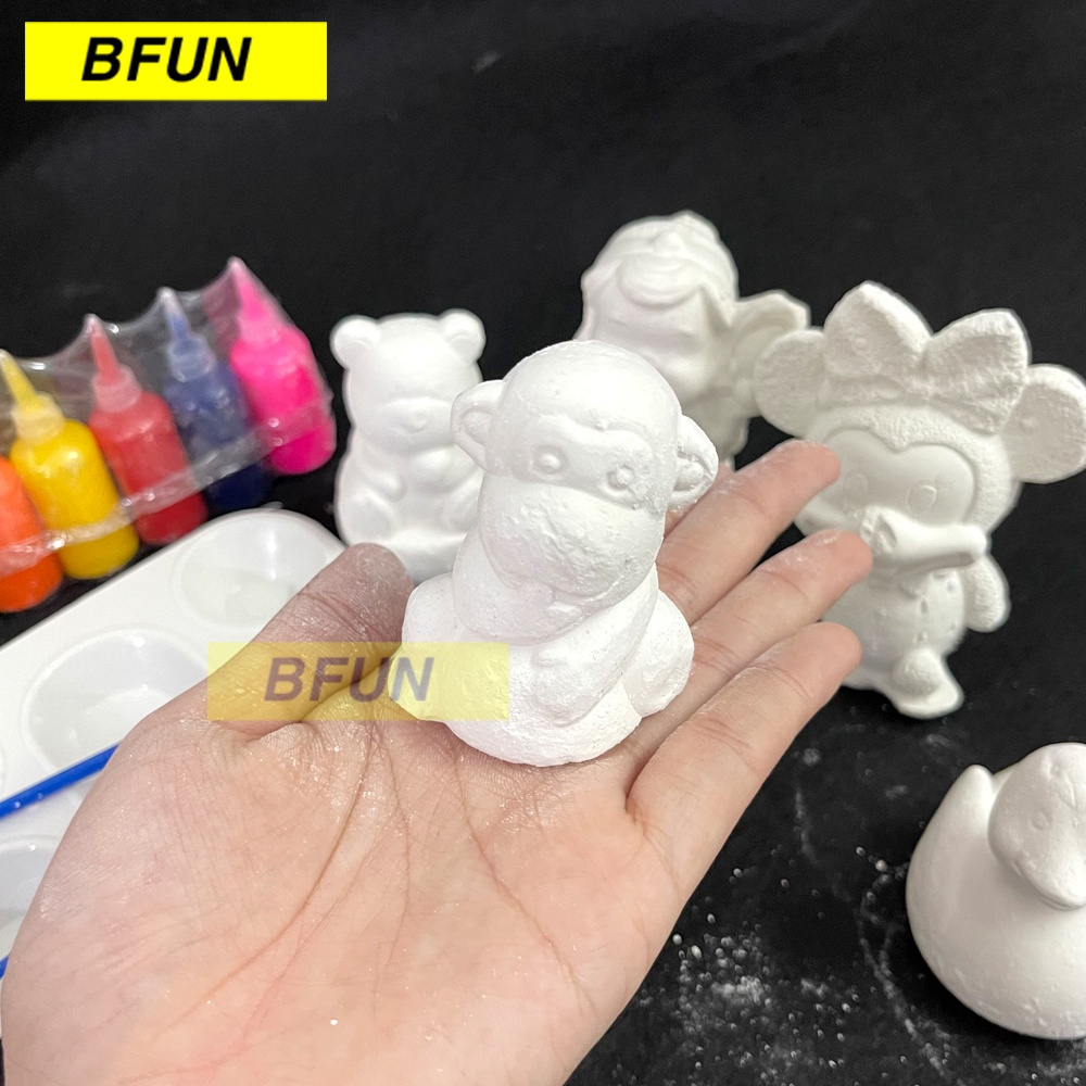 Bộ Tô Tượng Đầy Đủ MÀU + CỌ - Đồ Chơi Tượng Tô Màu Thạch Cao Cho Bé Đồ Chơi Cho Bé Bfun