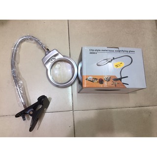 Amaze LED Light Magnifying Glass with Metal Bracket Clip for Table Reading
