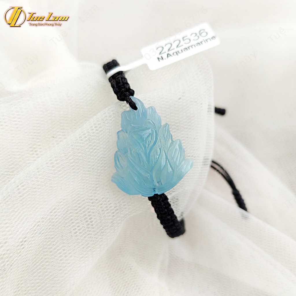 Vòng tay hồ ly chúa aquamarine xanh dương hợp mệnh thủy, mộc - trợ duyên, may mắn - Tuệ Lâm