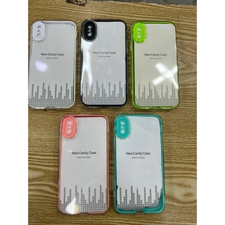 Ốp Iphone X/Xs dẻo trong viền màu rời,viền màu bảo vệ camera.