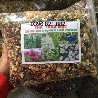 500g trà thảo mộc đẹp da mix 10 loại trà hoa mộc sắc