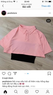 ��Set Áo CropTop Cổ Petter ( Kèm Áo Lót)