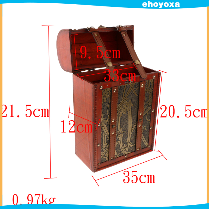 Wine Gift Box Wine Case Wooden Antique finish Wine Carrier for Standard Wine Bottle , 1Bottle/2 Bottle