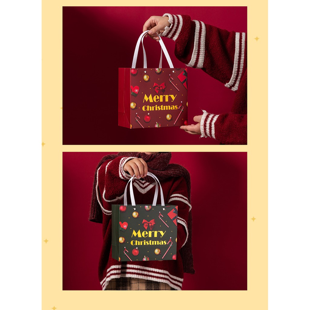 Túi quà giấy hoạ tiết giáng sinh lạ mắt cực quai chắc chắn phụ kiện quà tặng king9 | BigBuy360 - bigbuy360.vn