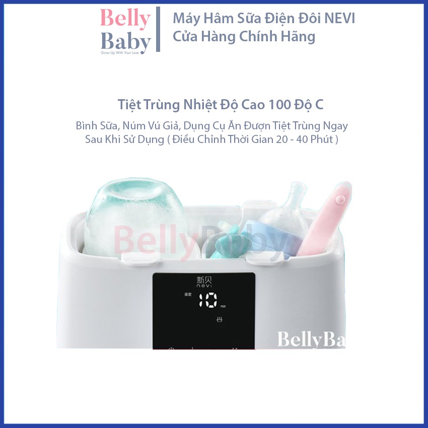 Máy Hâm Sữa Tiệt Trùng Điện Đôi NEVI Đa Chức Năng Công Nghệ Châu ÂU Tiên Tiến Nhất - BellyBaby