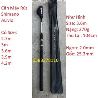 Cần câu cá, cần máy rút shimano alivio, cần câu máy rút shimano