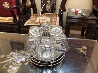 Khay úp cốc inox