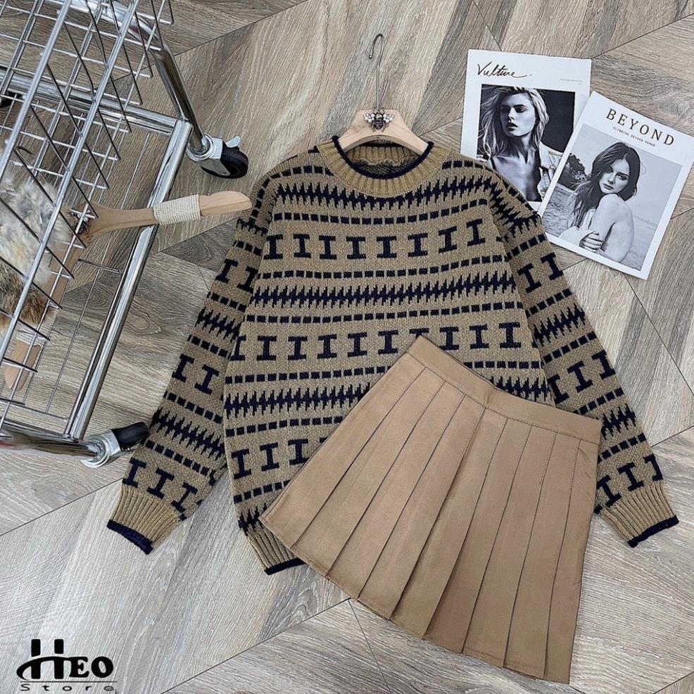 Áo len thổ cẩm nữ, áo len from rộng tay dài chất len cực dày cổ tròn phom chuẩn dễ mặc dễ phối đồ siêu phẩm về làng | BigBuy360 - bigbuy360.vn