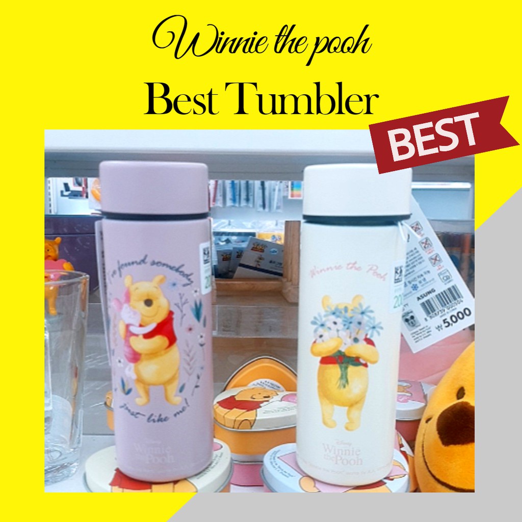 DAISO Bình nước hình gấu pooh dễ thương dung tích 500ml/ 350ml