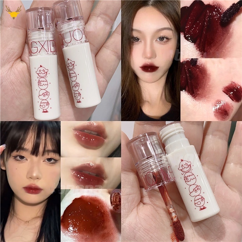 Son Bóng Mengxiduo 3D Chống Thấm Nước Lâu Trôi Hương Trái Cây