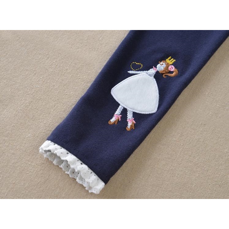 Quần Legging cotton Màu Trắng Dễ Thương Phong Cách Hàn Quốc Chất Lượng Cao Cho Bé Gái 1-8 Tuổi
