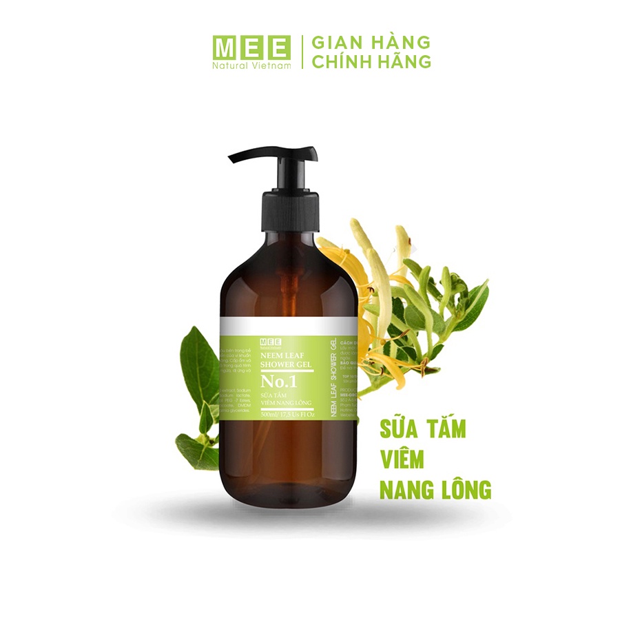 Sữa tắm viêm nang lông 500ml - Giảm mụn, ngừa viêm nang lông - Mee Natural