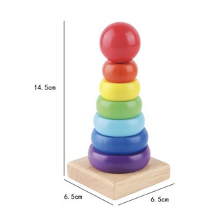 Đồ chơi gỗ - THÁP CẦU VỒNG