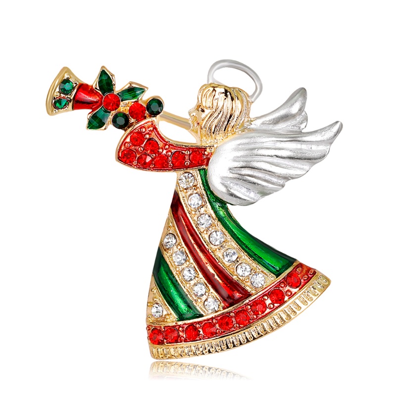 Trâm Cài Áo Hình Ông Già Noel Đính Đá Thời Trang
