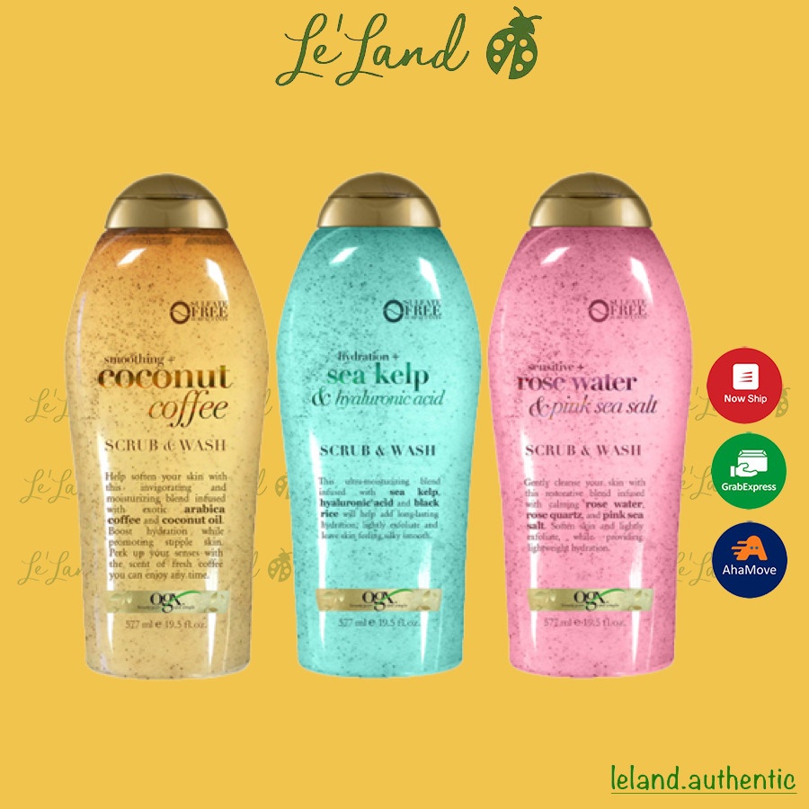 Bill US - Sữa tắm và tẩy tế bào chết OGX Scrub & Wash