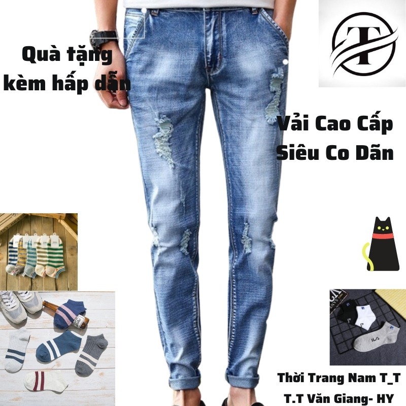Quần Jean Nam Co Dãn QJ06 Jeans Chất Lượng Cao Vải Siêu Mềm Phong Cách Hàn Quốc | BigBuy360 - bigbuy360.vn