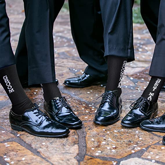 Vớ Cotton Mềm Mại Thoáng Khí In Chữ Groom Màu Đen Cổ Điển Cho Nam