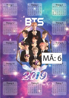 Lịch 2019 BTS (lịch dán tường)