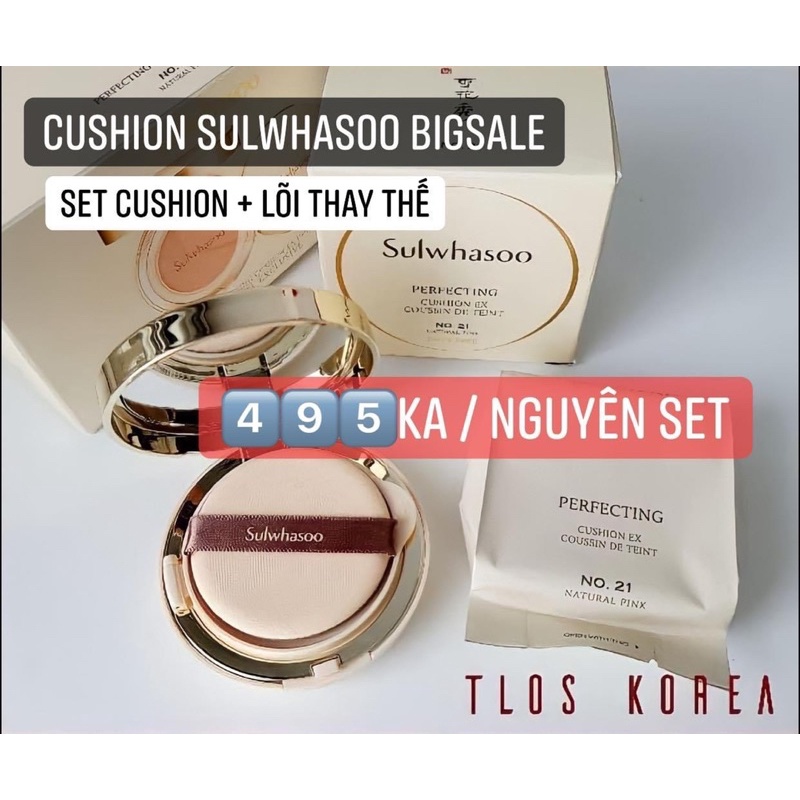 SET CUSHION + LÕI SULWHASOO TONE 21 VỢT SALE date 2/2024