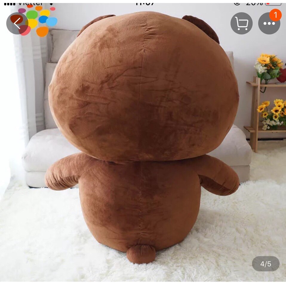 ( Rẻ nhất shopee ) Gấu Bông Brown khổng lồ khổ vải 1m6- Hàng cao cấp - TeddyShop