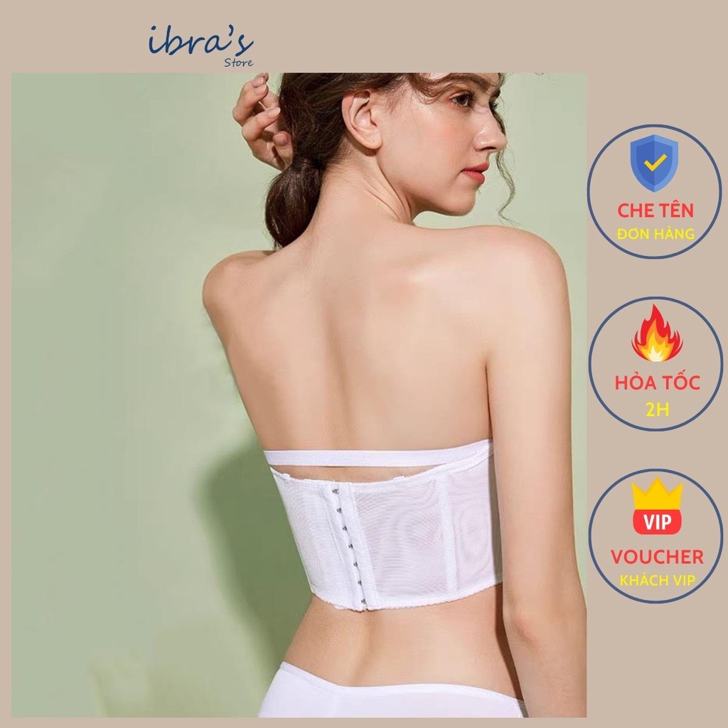 Áo Nâng Ngực Không Dây iBRA's Tạo Khe Sexy Chống Tuột Áo Lót Không dây cài trước viền Ren Gọng Sườn gợi cảm A16