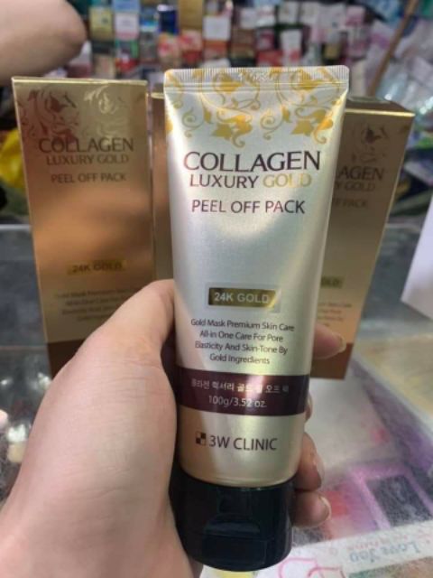 🎭 MẶT NẠ LỘT TINH CHẤT COLLAGEN & LUXURY GOLD PEEL OFF PACK 3W CLINIC 🎭