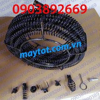 Dây thông tắc cống dùng cho máy khoan - dây phi 16 dài 9m