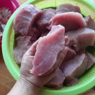 Chà bông heo sạch nhà làm