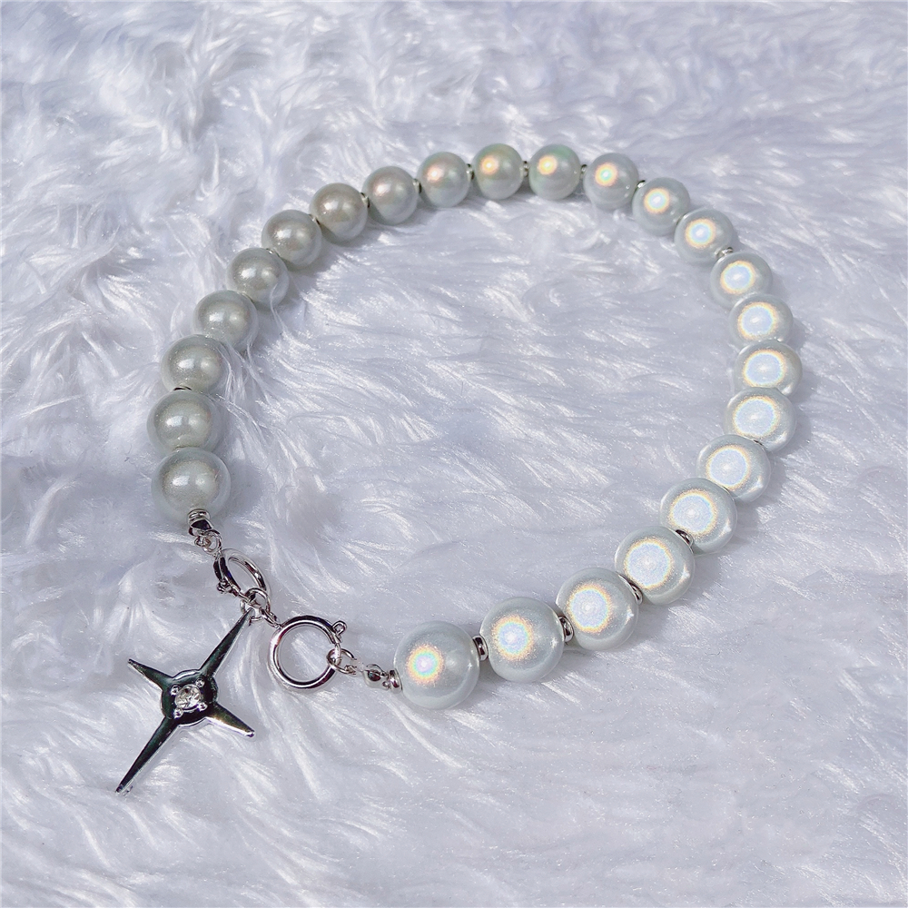 Dây chuyền đính ngọc trai giả dạ quang phong cách Hàn Quốc sành điệu