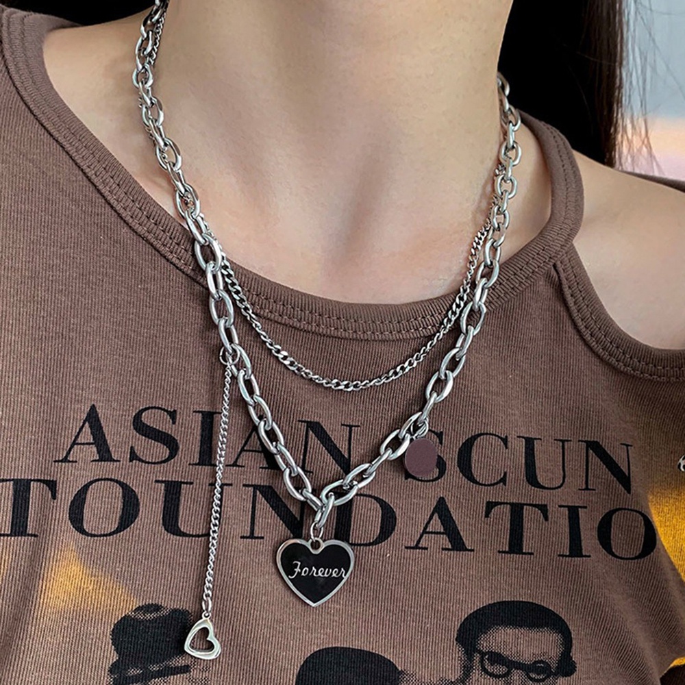 Vòng cổ Hai Lớp Hình Trái Tim Thời Trang Dành Cho Nữ