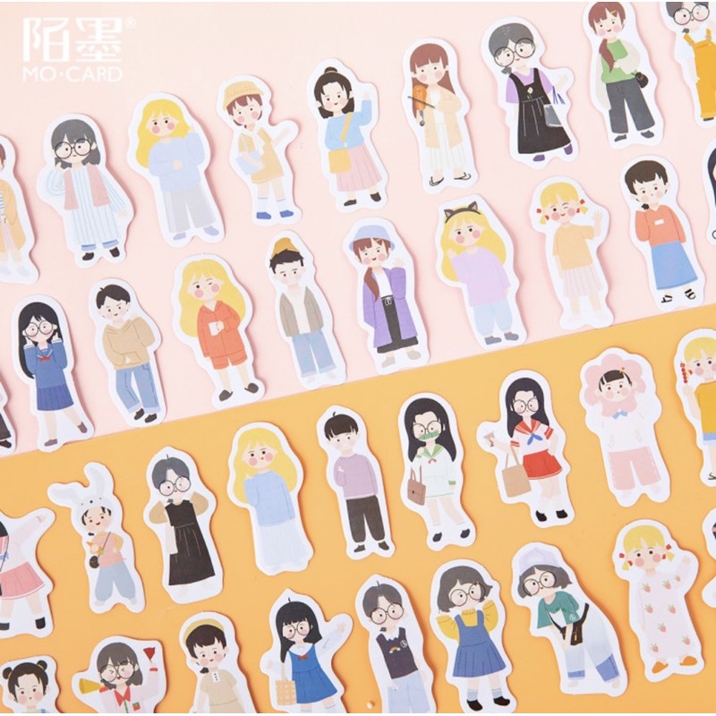 STICKER hình người cute lạc lối
