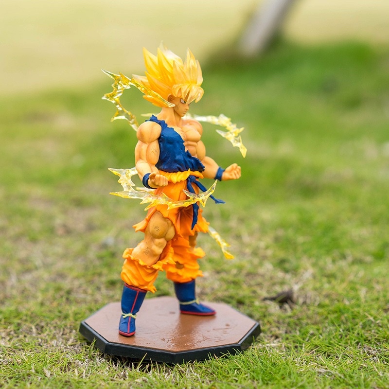 Mô hình Dragon ball - Mô hình 7 viên ngọc rồng son goku ss cao 17cm bằng nhựa PVC cao cấp