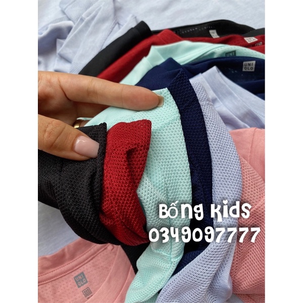 Áo Thun Bé Trai &amp; Bé Gái Thông Hơi Phối Lưới Mềm UNI