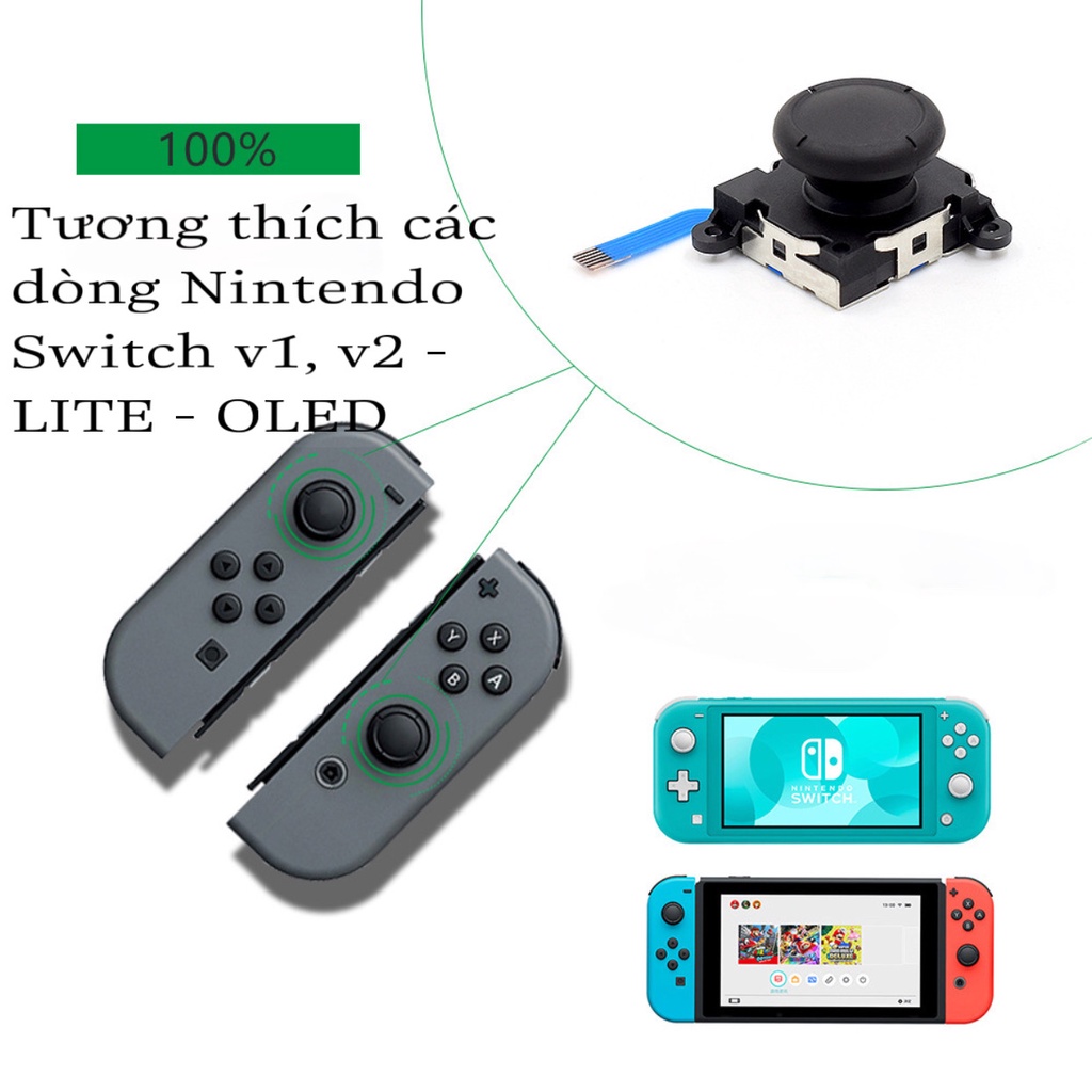 Bộ analog hàng zin cho tay cầm Joy-Con máy game Nintendo Switch v1, v2 / LITE / OLED