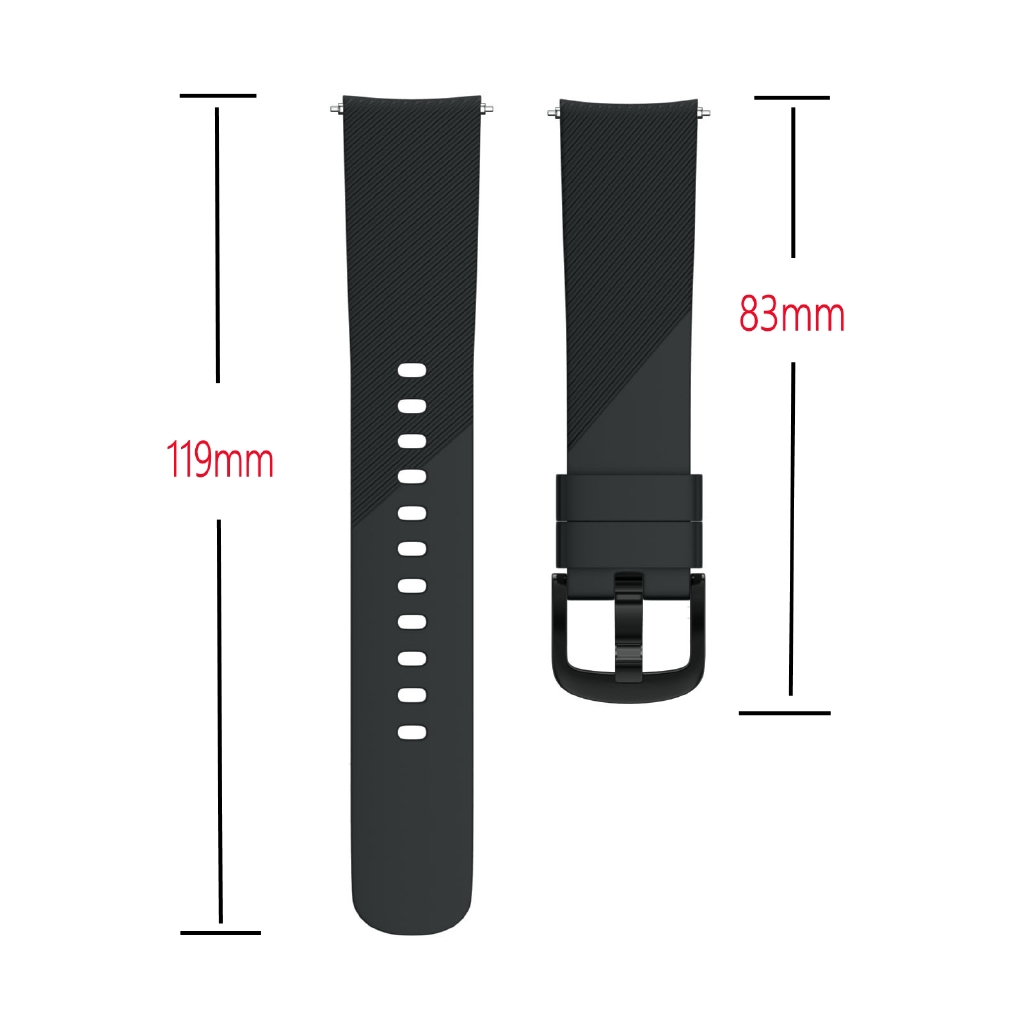 Dây Đeo Silicon 20mm Thay Thế Cho for Xiaomi Huami Amazfit Gts/GTS 3 2 2e 2Mini/ 42mm/bip Youth 1S U