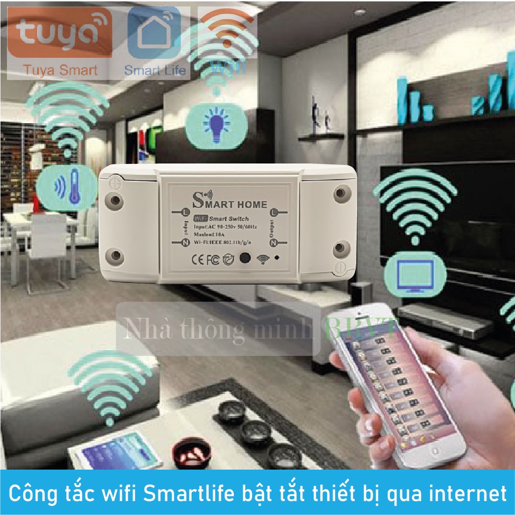 Công tắc thông minh điều khiển thiết bị qua internet - Công tắc wifi Smartlife