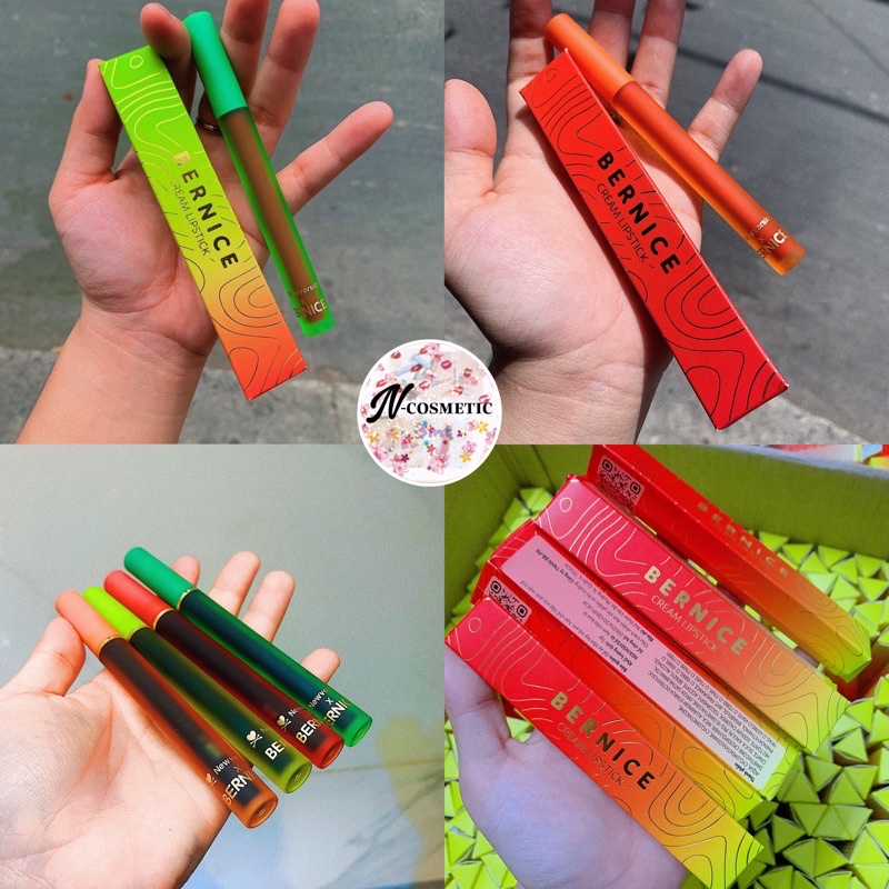 [SẴN] SON KEM LÌ MỀM MÔI BERNICE PHIÊN BẢN 2021 VỎ DẠ QUANG SIÊU ĐẸP | Thế Giới Skin Care