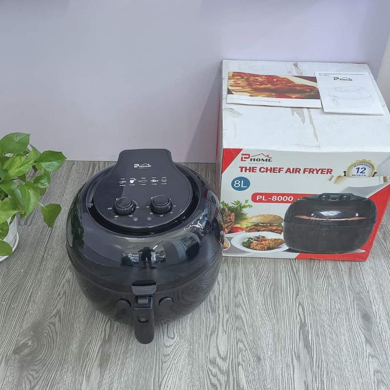Nồi chiên không dầu P Home 8L siêu to, nướng được cả con gà to
