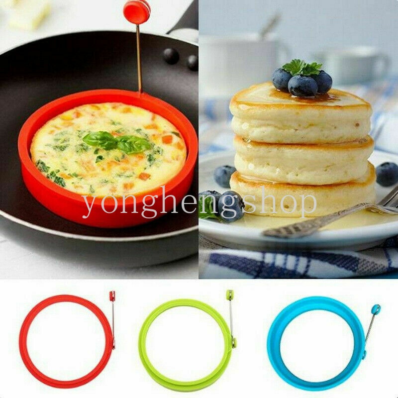 Khuôn Chiên Trứng / Làm Bánh Pancake Bằng Silicone Chống Dính Có Tay Cầm DIY